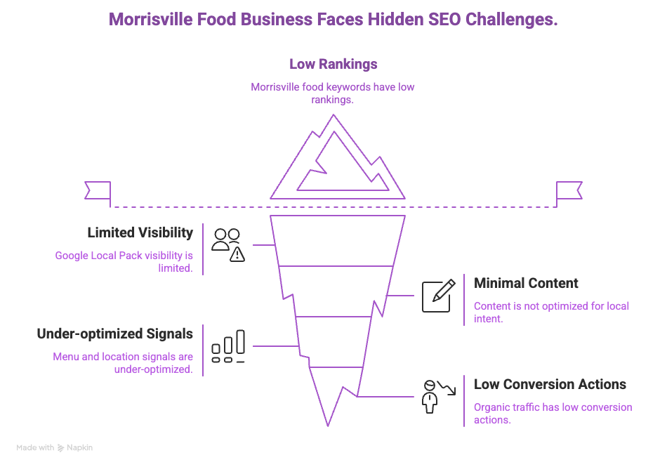 SEO Growth for Restaurant in Morrisville, NC — Initial Challenges